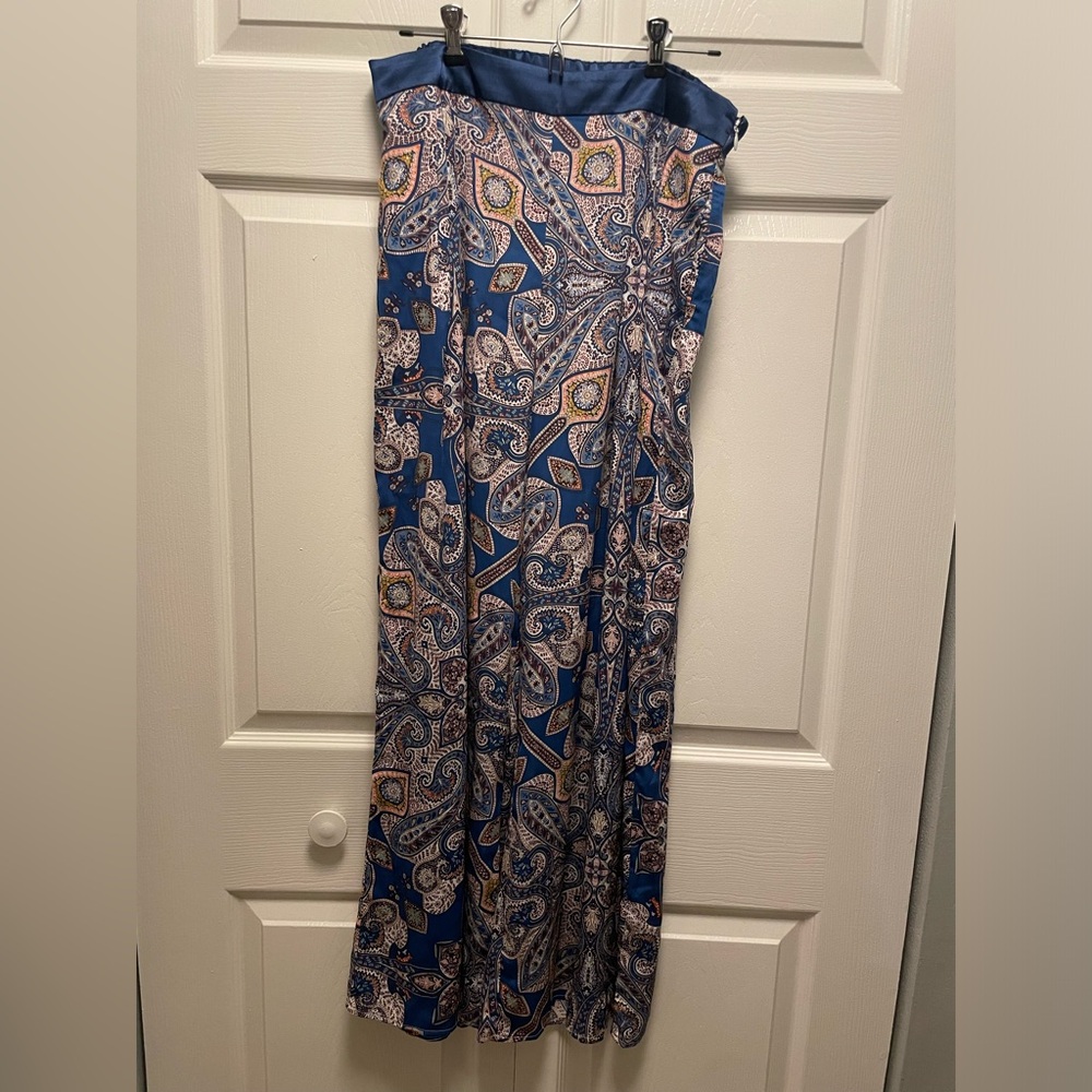 Anthropologie Elevenses Ines Wide Leg Pants Palazzo Paisley Sz M - Picture 3 of 6